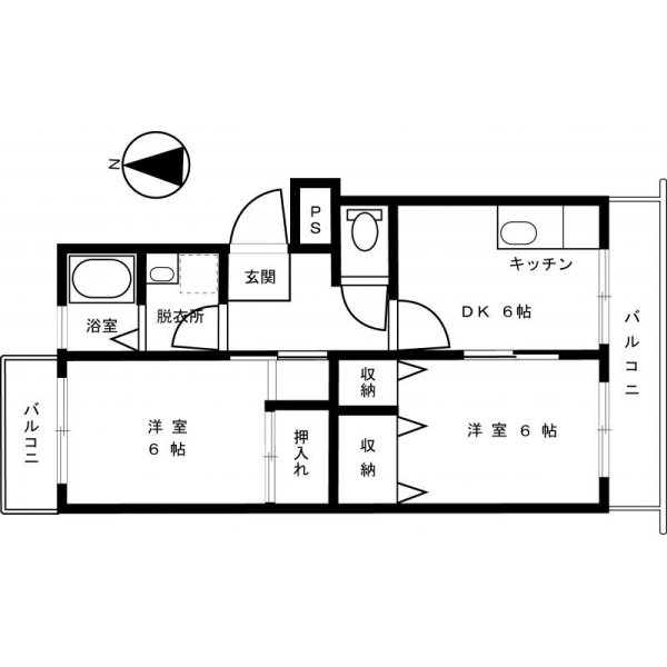 画像2: 田中コーポ　４０５号室