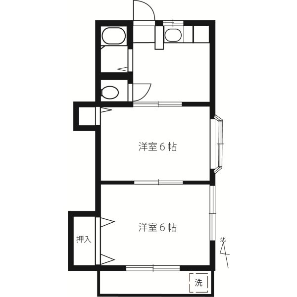 画像2: コーポマルメ２０１号室