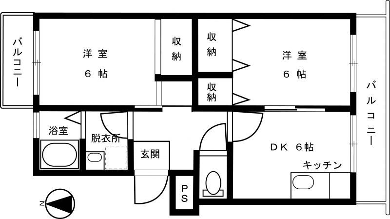 田中コーポ　２０３号室