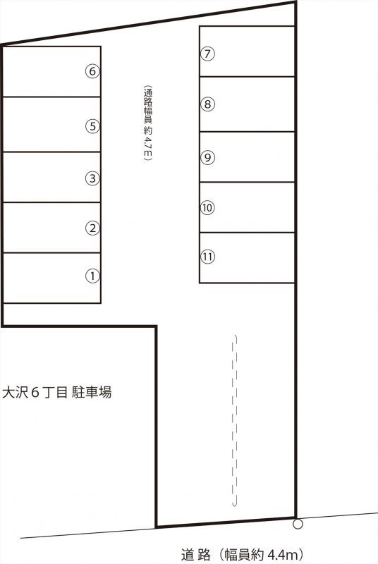 大沢６丁目駐車場 月極駐車場